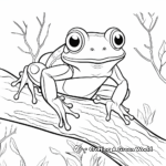 Australia's Iconic Green Tree Frog Coloring Sheets 1