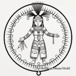 Authentic Hoop Dancer Kachina Doll Coloring Pages 1