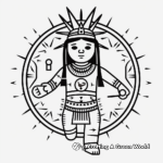 Authentic Hoop Dancer Kachina Doll Coloring Pages 2