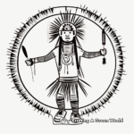 Authentic Hoop Dancer Kachina Doll Coloring Pages 3