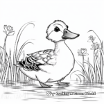 Autumnal Duck Pond Coloring Pages 2