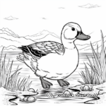 Autumnal Duck Pond Coloring Pages 3