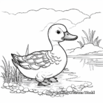 Autumnal Duck Pond Coloring Pages 4