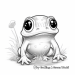 Awe-inspiring Glowing Mushroom Frog Coloring Page 3