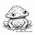 Awe-inspiring Glowing Mushroom Frog Coloring Page 4