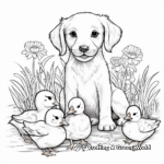 Baby Animal Coloring Pages: Ducklings, Kittens and Puppies 3