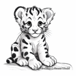 Baby Clouded Leopard: Adorable Cub Coloring Pages 1