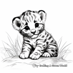 Baby Clouded Leopard: Adorable Cub Coloring Pages 2