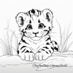 Baby Clouded Leopard: Adorable Cub Coloring Pages 4