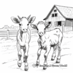 Baby Farm Animals Coloring Pages 1
