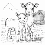 Baby Farm Animals Coloring Pages 2