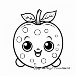 Baby Fruit: Cute Blueberries Coloring Pages 2