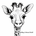 Baby Giraffe Head Coloring Pages 2