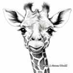 Baby Giraffe Head Coloring Pages 3