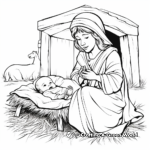 Baby Jesus in the Manger Coloring Pages 1