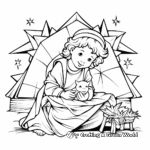 Baby Jesus in the Manger Coloring Pages 3