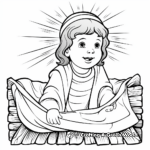 Baby Jesus in the Manger Coloring Pages 4