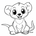 Baby Kinkajou Coloring Pages: Cute and Simple 1