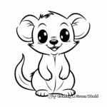 Baby Kinkajou Coloring Pages: Cute and Simple 4