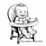 Baby Mealtime: Highchair Babies Coloring Pages 4