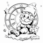 Baby New Year and Father Time Coloring Sheets 2