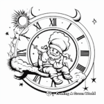 Baby New Year and Father Time Coloring Sheets 4