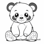 Baby Panda Coloring Pages: Simple for Adults 2