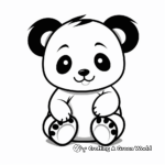 Baby Panda Coloring Pages: Simple for Adults 4
