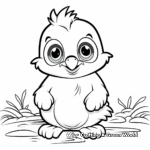 Baby Penguin in Winter Wonder Land Coloring Pages 2