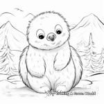 Baby Penguin with Friends: Seal and Polar Bear Coloring Pages 3
