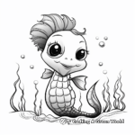 Baby Seahorse Coloring Pages: Cute and Cozy 1
