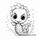 Baby Seahorse Coloring Pages: Cute and Cozy 3