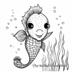 Baby Seahorse Coloring Pages: Cute and Cozy 4