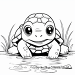 Baby Snapping Turtle: Cute and Simple Coloring Sheets 3