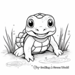 Baby Snapping Turtle: Cute and Simple Coloring Sheets 4