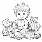 Baby with Toys: Toy-Filled Coloring Pages 3