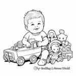 Baby with Toys: Toy-Filled Coloring Pages 4