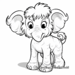 Baby Woolly Mammoth Coloring Pages for Kids 4