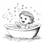 Baby's Bath Time: Splish-Splash Coloring Pages 3
