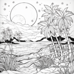 Balmy Tropical Night Coloring Pages 1