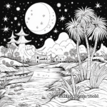 Balmy Tropical Night Coloring Pages 2