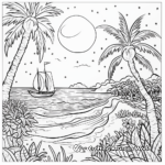 Balmy Tropical Night Coloring Pages 3