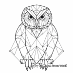 Barn Owl Geometry Coloring Pages for Bird Lovers 1