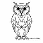 Barn Owl Geometry Coloring Pages for Bird Lovers 4
