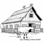 Barn with Animals Coloring Pages 1