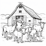 Barn with Animals Coloring Pages 2