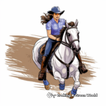 Barrel Racing Competition Coloring Sheets 1