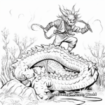 Basilisk in Action: Hunting-Scene Coloring Pages 2