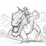 Basilisk in Action: Hunting-Scene Coloring Pages 3