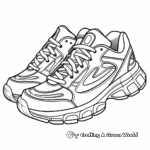 Basketball inspired running shoe Coloring Pages 1